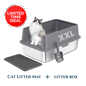 XXL 304 Stainless Steel Cat Litter Box