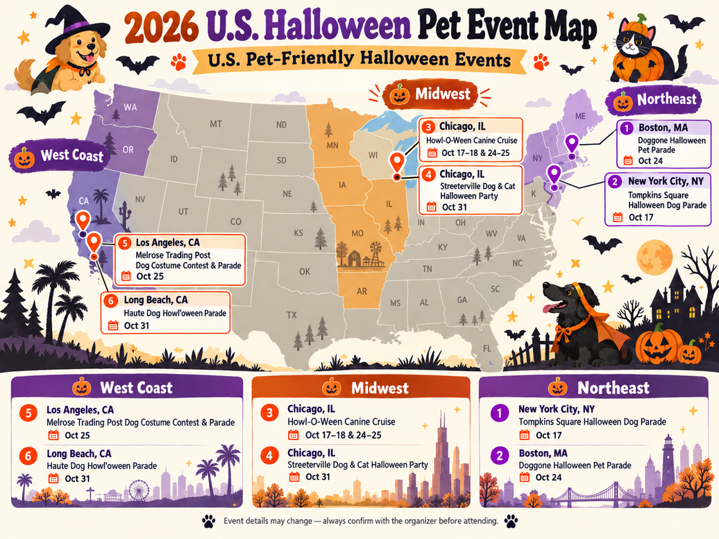 2026 Halloween Pet Event Map: Where to Celebrate With Your Pet Across the U.S.