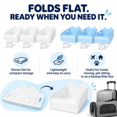 Foldable Disposable Cat Litter Boxes – Easy Cleanup & Travel
