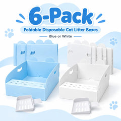 Foldable Disposable Cat Litter Boxes – Easy Cleanup & Travel
