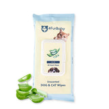 30-Count Plant-Based Pet Grooming Wipes – Travel Pack for Dogs & Cats -Sensitive Skin Care