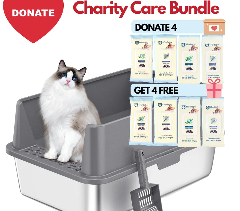 XXL Stainless Steel Cat Litter Box with Lid – High Sides, Low Entry, Easy to Clean, Odor-Free, Anti-Leak | Buy 2 & Save $10