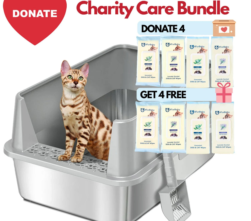 XXL Stainless Steel Cat Litter Box with Lid – High Sides, Low Entry, Easy to Clean, Odor-Free, Anti-Leak | Buy 2 & Save $10