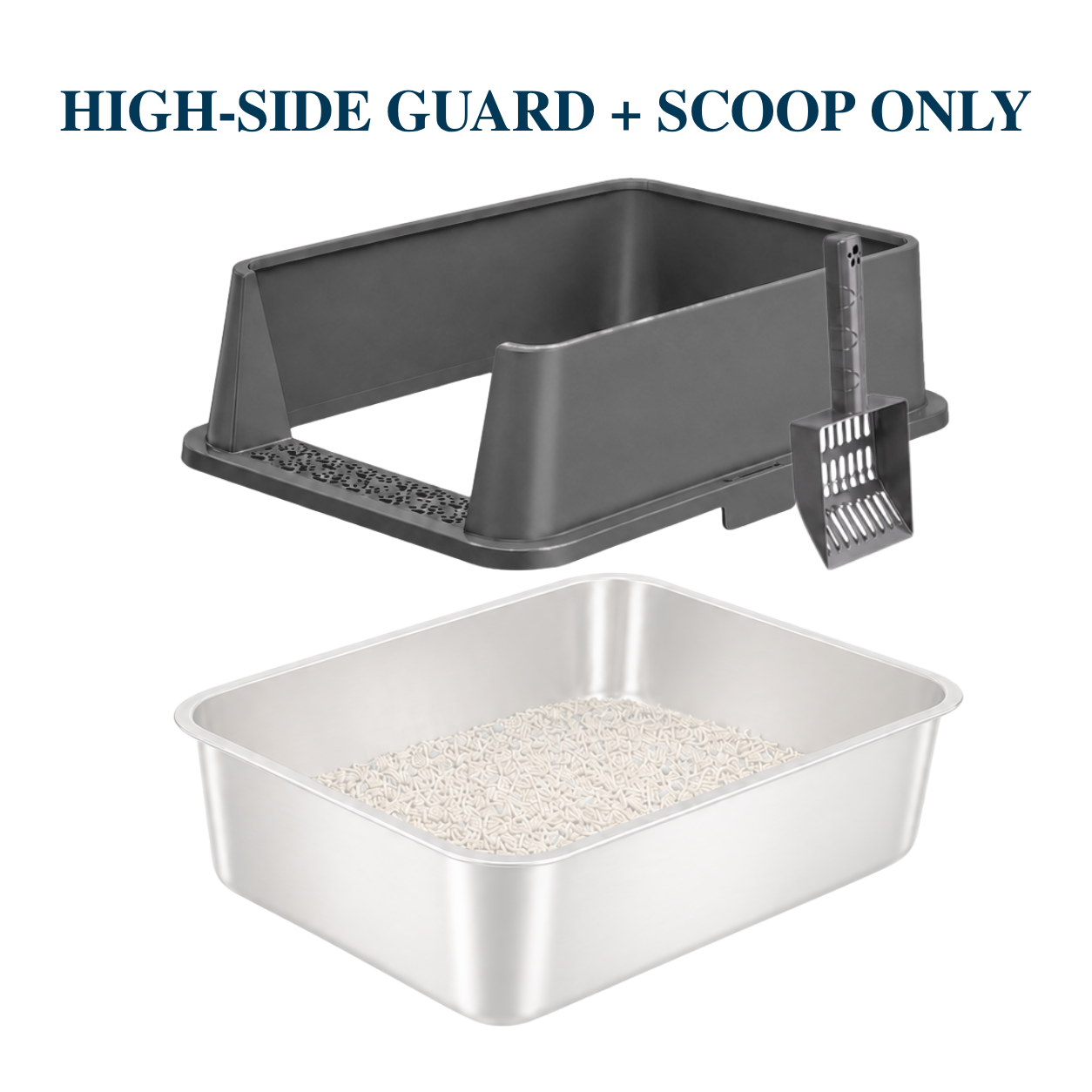 XXL High-Side Splash Guard + Matching Litter Scoop – Replacement Set