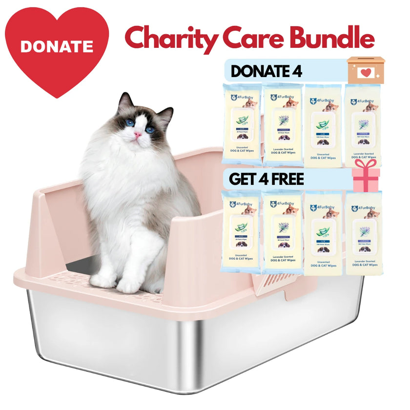 XXL Stainless Steel Cat Litter Box with Lid – High Sides, Low Entry, Easy to Clean, Odor-Free, Anti-Leak | Buy 2 & Save $10