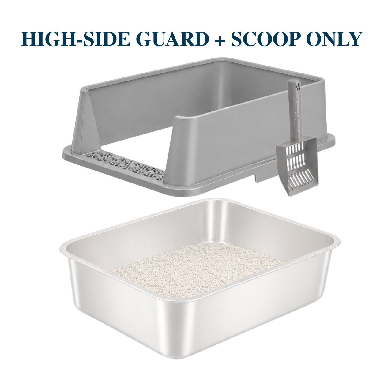 XXL High-Side Splash Guard + Matching Litter Scoop – Replacement Set