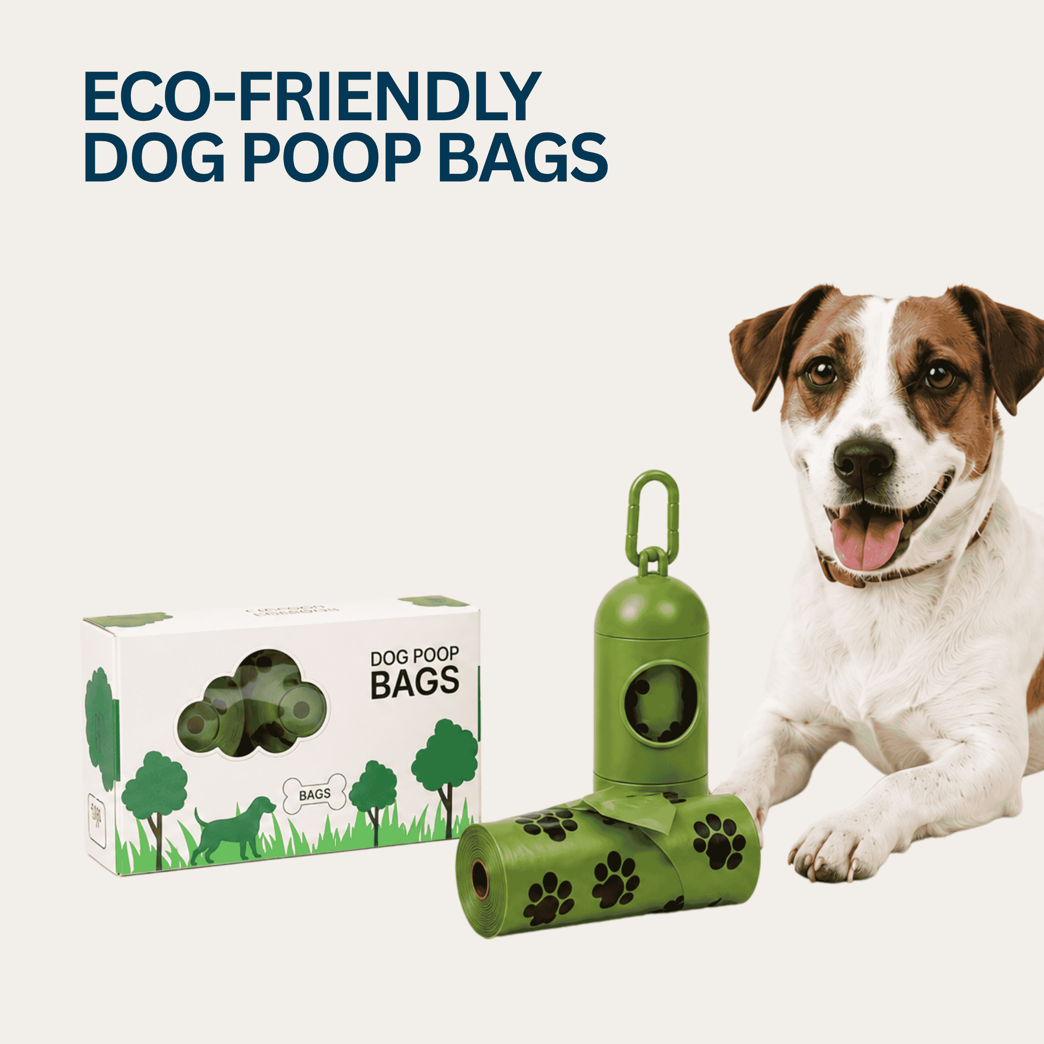 Eco-Friendly Degradable  poop bag -  Pet Waste Bag Set - Thick  Poop Bags with Dispenser