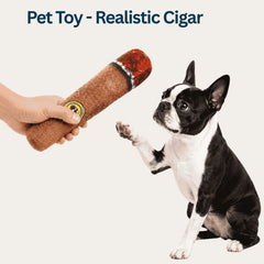 Pet Toy - Realistic Cigar-shaped  Plush Chew Toy for Dogs and Cats