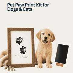 Pet Paw Print Kit for Dogs & Cats – No-Mess, Inkless Memorial Keepsake with Frame | Sympathy Gift