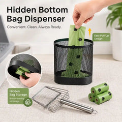 The Hidden Bottom Bag Dispenser That Keeps Cat Litter Cleanup Always Ready