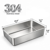 XXL 304 Stainless Steel Cat Litter Box Base Pan – Replacement Part