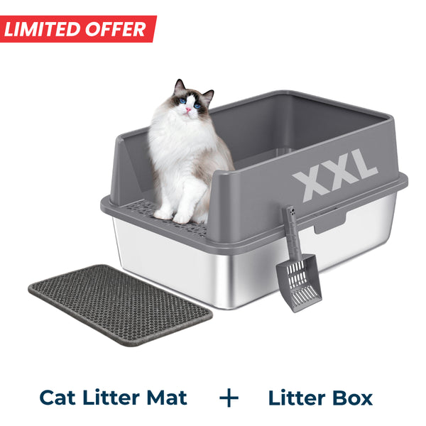 XXL Stainless Steel Litter Box