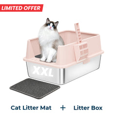 XXL 304 Stainless Steel Cat Litter Box