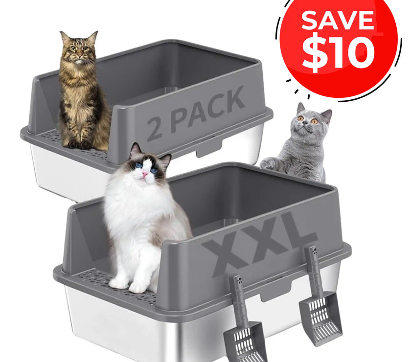 4furbaby_stainless steel_cat_litter_box
