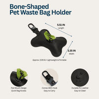 Bone-Shaped Pet Waste Bag Holder - Multi-Color Portable Dog Poop Bag Dispenser