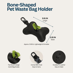 Bone-Shaped Pet Waste Bag Holder - Multi-Color Portable Dog Poop Bag Dispenser