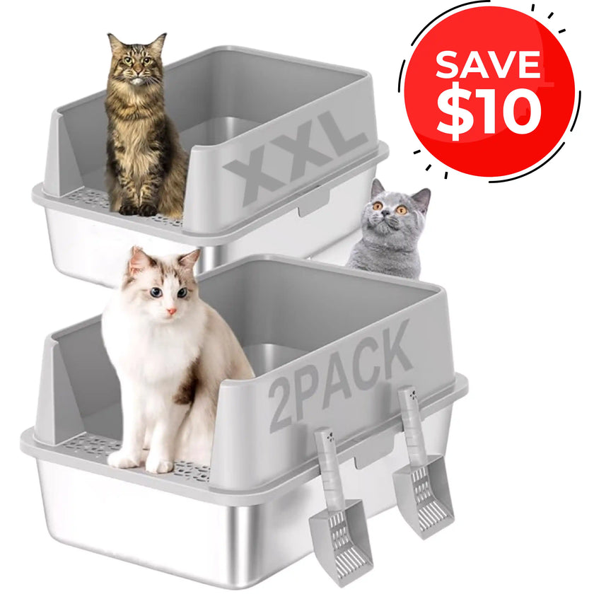4furbaby_stainless steel_cat_litter_box