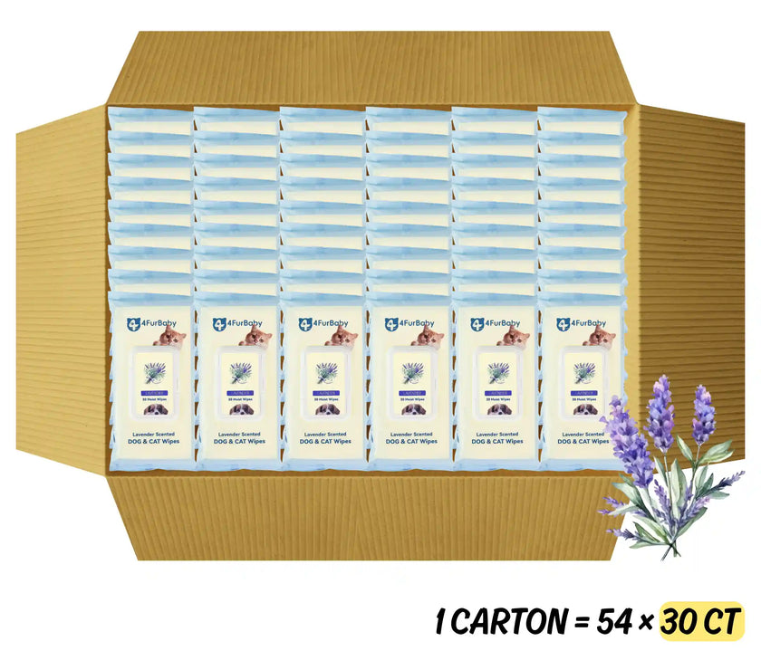 Carton of  4FURBABY PET WIPES