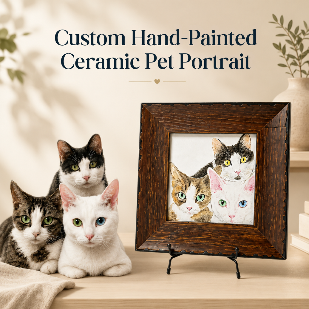 Custom Hand-Painted Ceramic Portrait