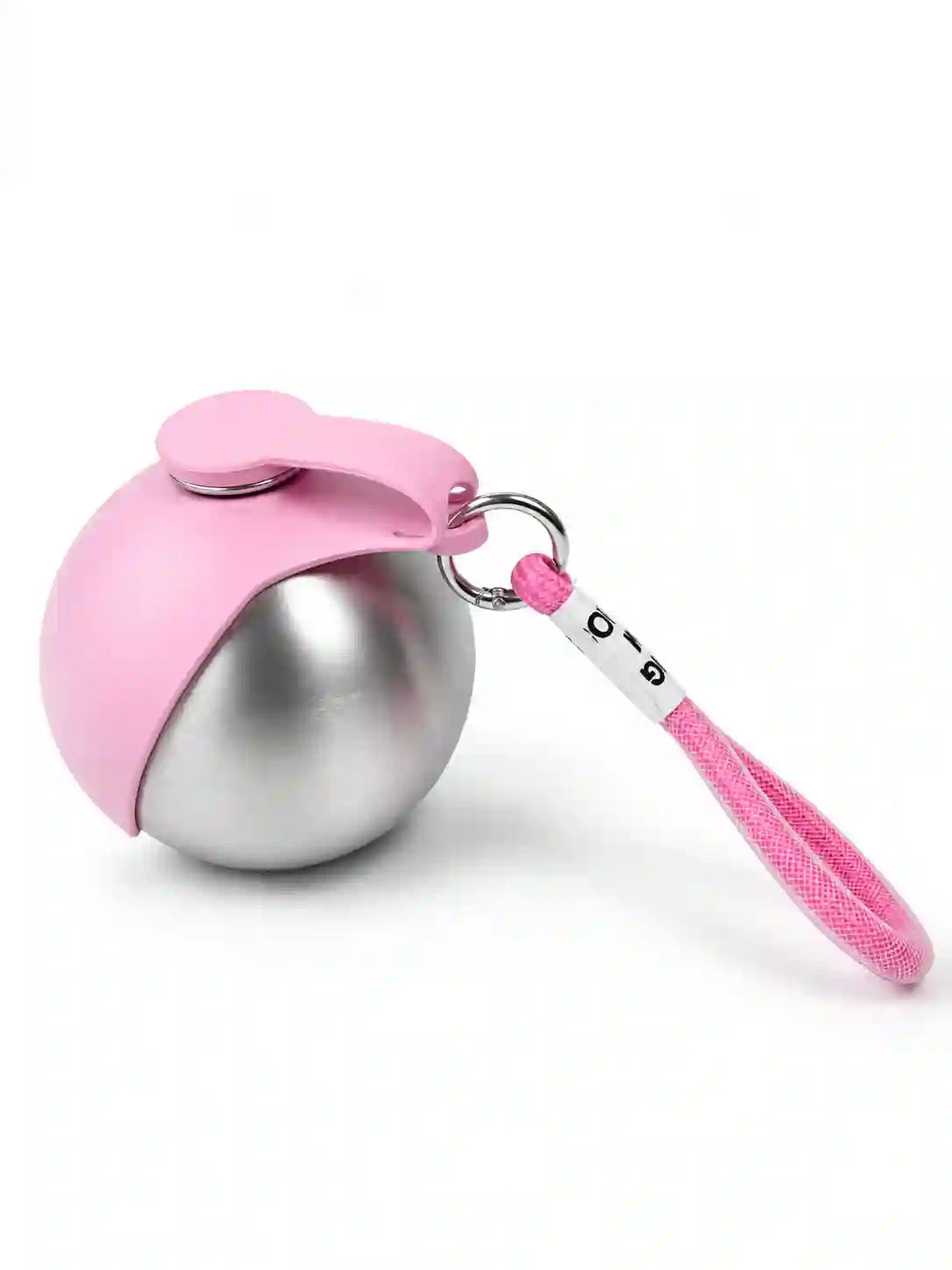 Ball-Shaped Stainless Steel Pet Water Bottle with Drinking Bowl, Hanging No-Drip Water Feeder