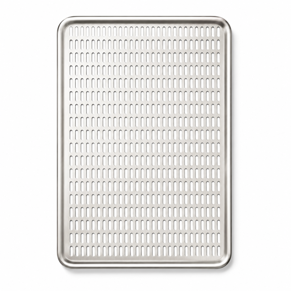 Stainless Steel Sifting Cat Litter Box, Easy-Clean Metal Litter Pan with Perforated Sifter Tray