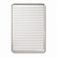 Stainless Steel Sifting Cat Litter Box, Easy-Clean Metal Litter Pan with Perforated Sifter Tray