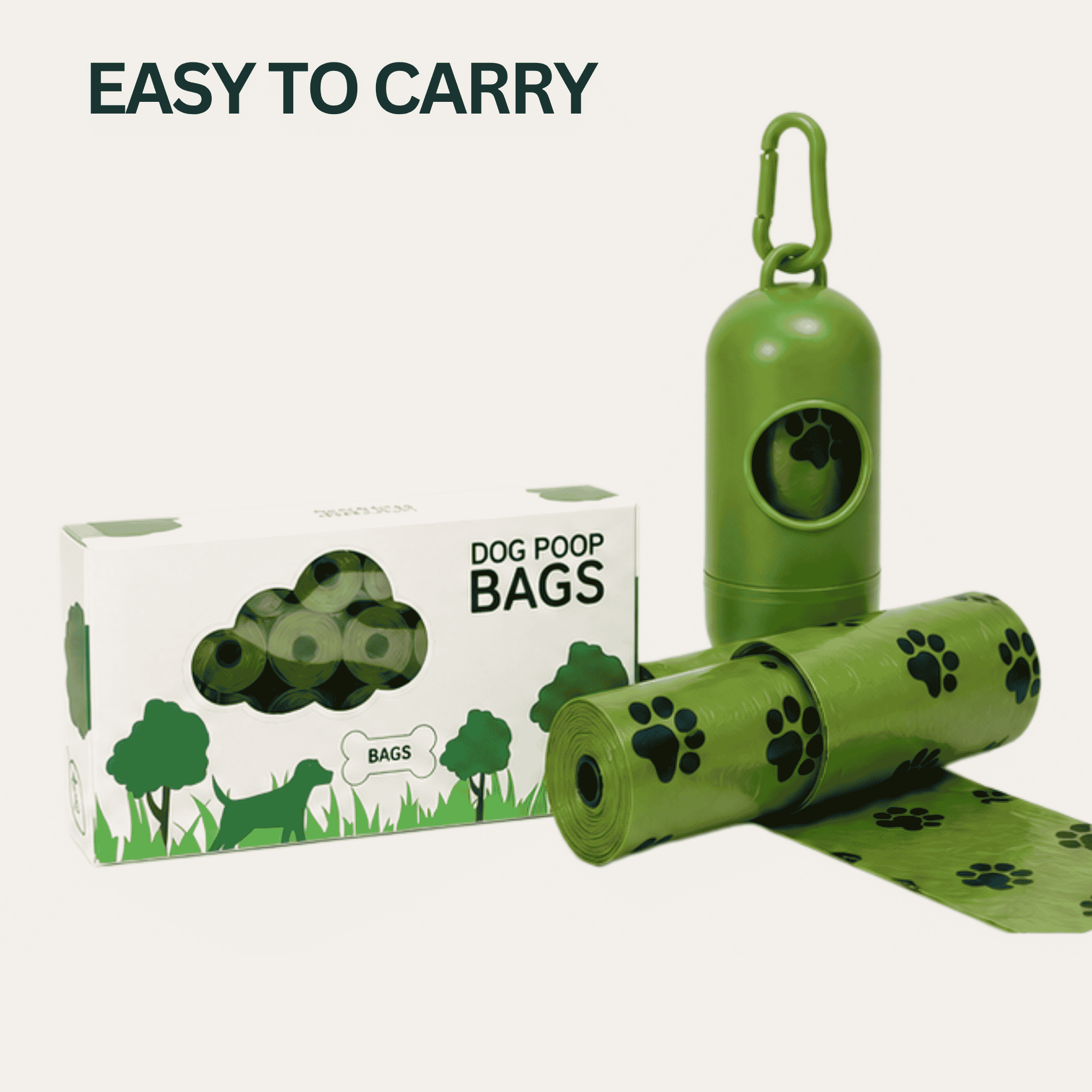 Eco-Friendly Degradable  poop bag -  Pet Waste Bag Set - Thick  Poop Bags with Dispenser