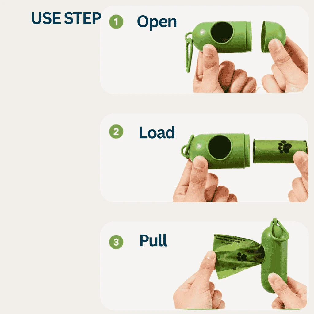 Eco-Friendly Degradable  poop bag -  Pet Waste Bag Set - Thick  Poop Bags with Dispenser