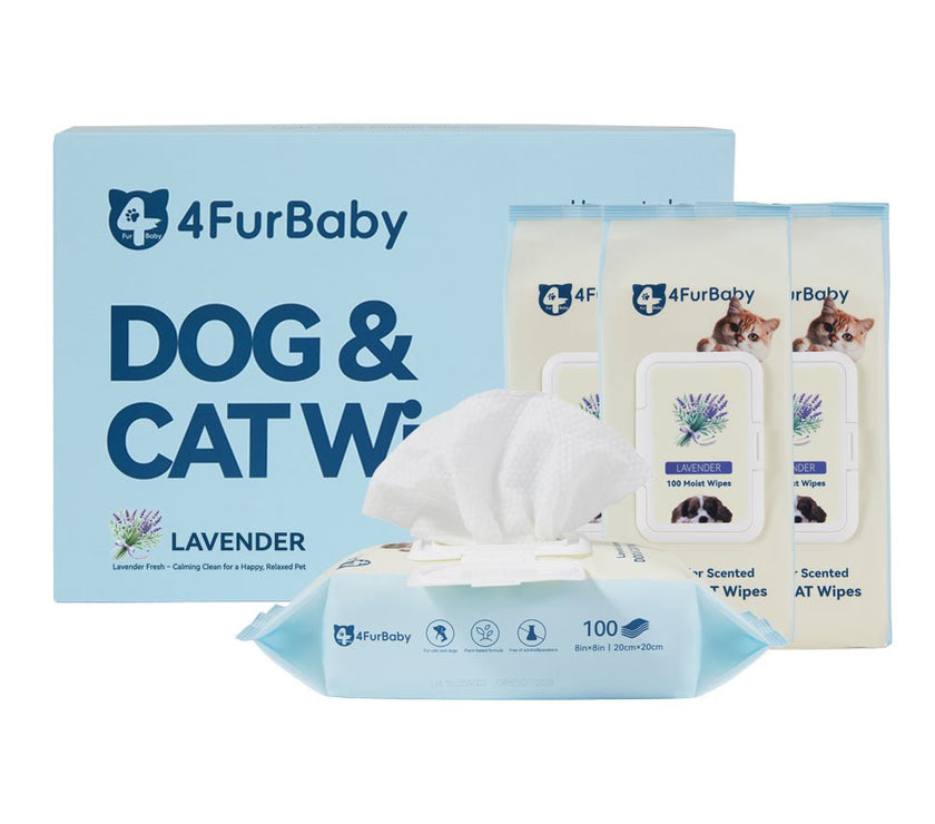 400 Wipes 100% Plant - based Pet Grooming Wipes - Biodegradable, Gentle - Sensitive Skin Care|Odor - neutralizing formula - 4FurBaby