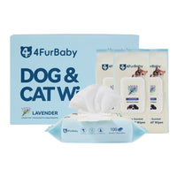 400 Wipes 100% Plant - based Pet Grooming Wipes - Biodegradable, Gentle - Sensitive Skin Care|Odor - neutralizing formula - 4FurBaby
