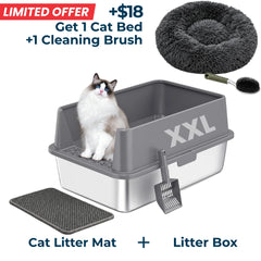 XXL 304 Stainless Steel Cat Litter Box