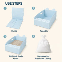 Foldable Disposable Cat Litter Box