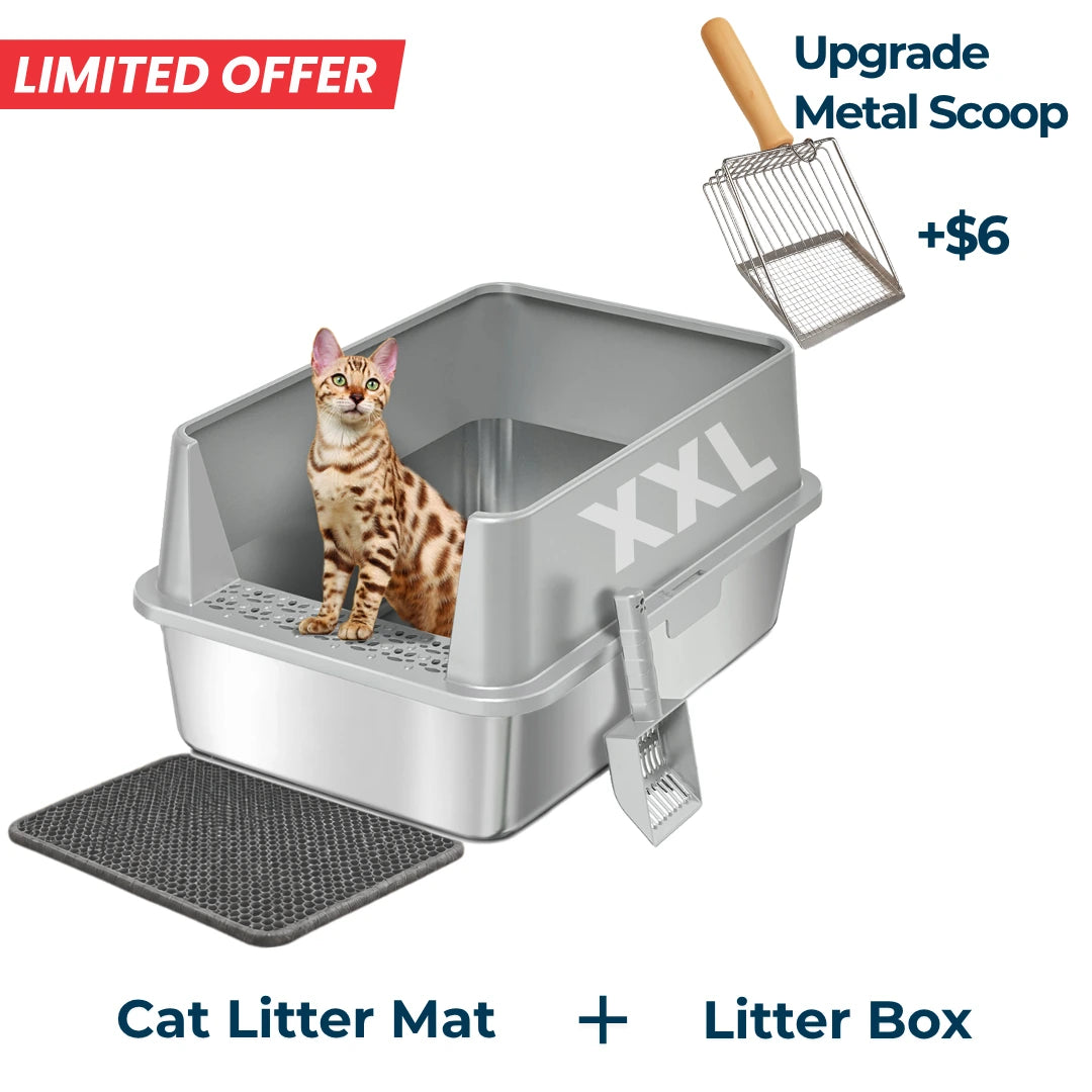 XXL 304 Stainless Steel Cat Litter Box
