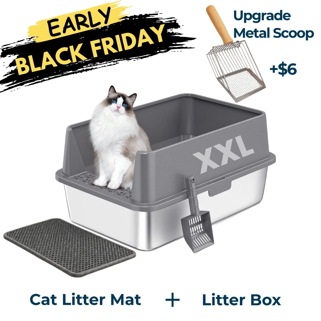 XXL 304 Stainless Steel Cat Litter Box