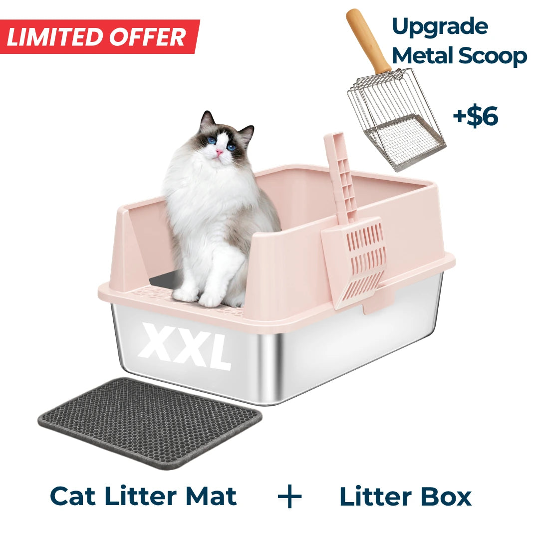 XXL 304 Stainless Steel Cat Litter Box