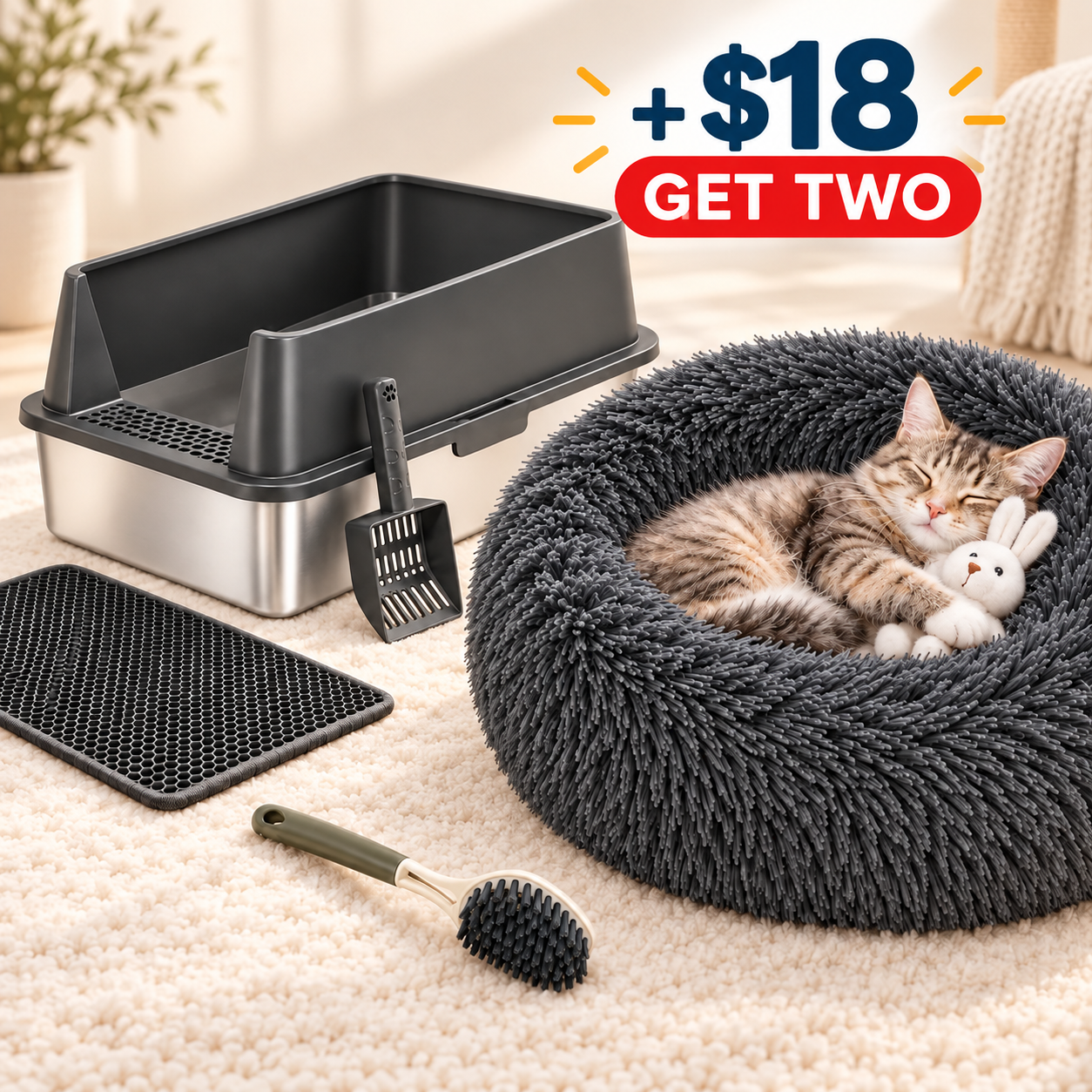 XXL 304 Stainless Steel Cat Litter Box