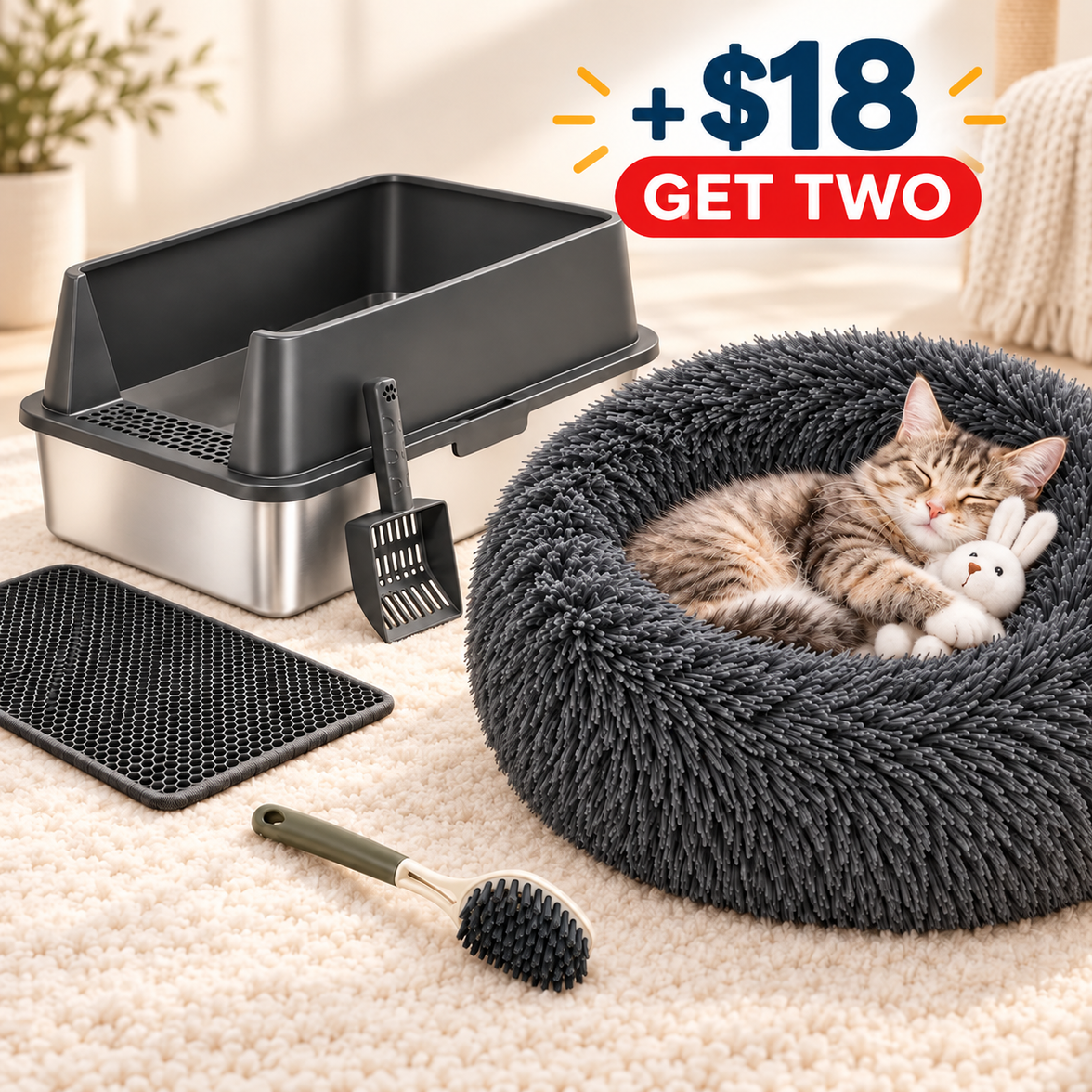 XXL 304 Stainless Steel Cat Litter Box