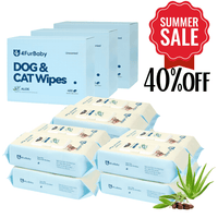 4FurBaby Dog & Cat Grooming Wipes, Plant-Based, Hypoallergenic, 400 Count