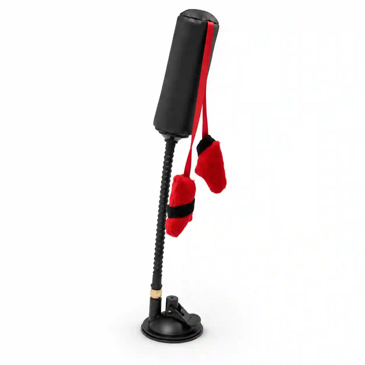 Interactive Suction Cup Pet Teaser Toy with Hanging Plush Lures and Adjustable String