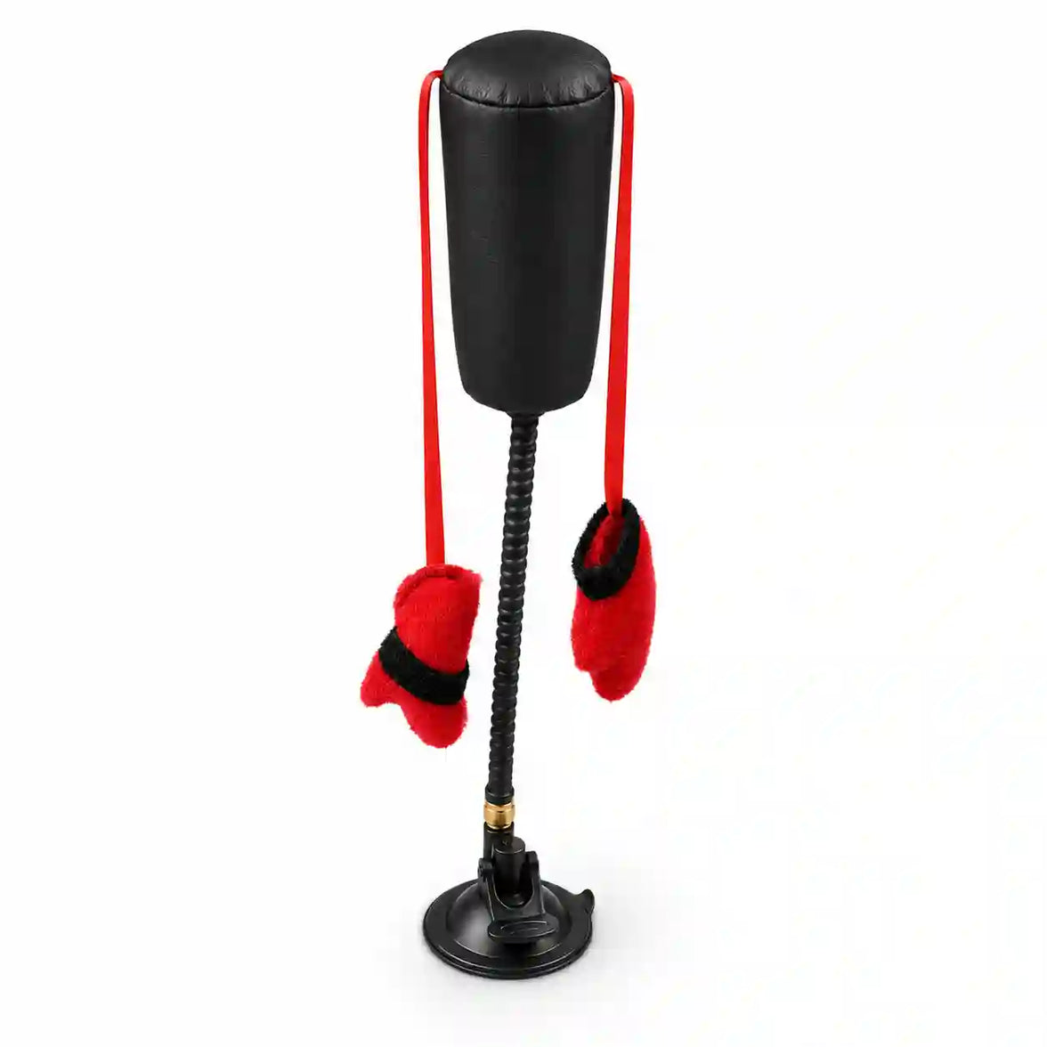 Interactive Suction Cup Pet Teaser Toy with Hanging Plush Lures and Adjustable String