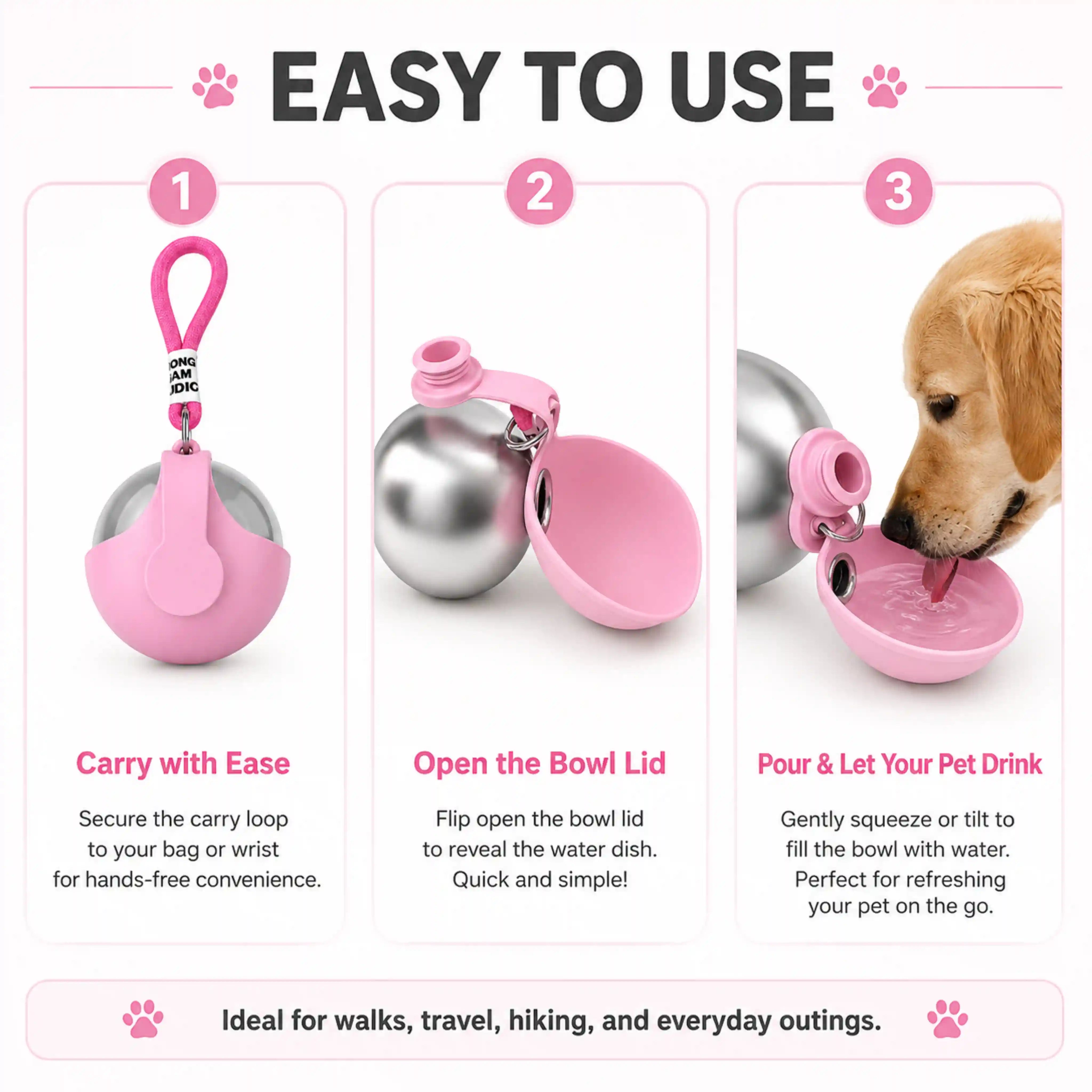 Hydrate Your Dog on the Go in 3 Simple Steps With a Portable Pet Water Bottle
