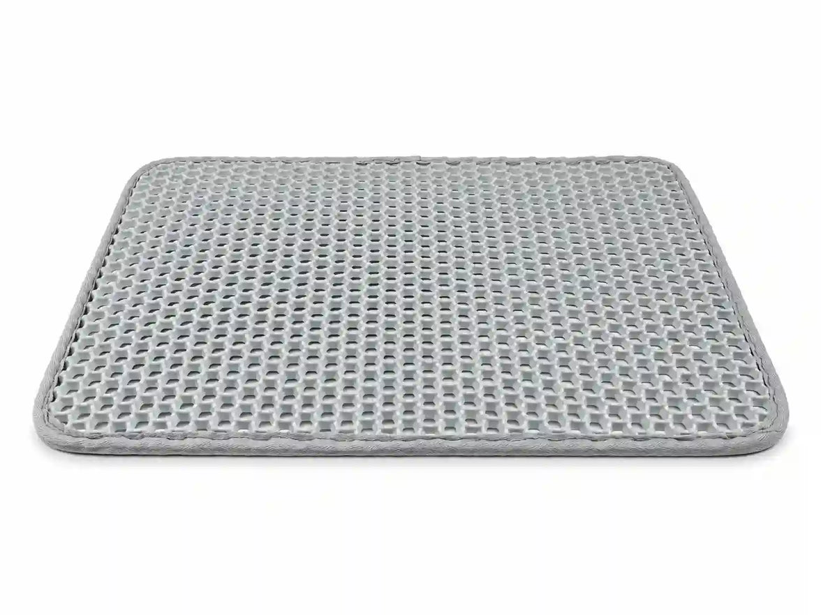 Honeycomb Litter Mat, Double-Layer Anti-Tracking Mat with Waterproof Non-Slip Bottom