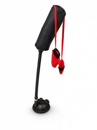 Interactive Suction Cup Pet Teaser Toy with Hanging Plush Lures and Adjustable String
