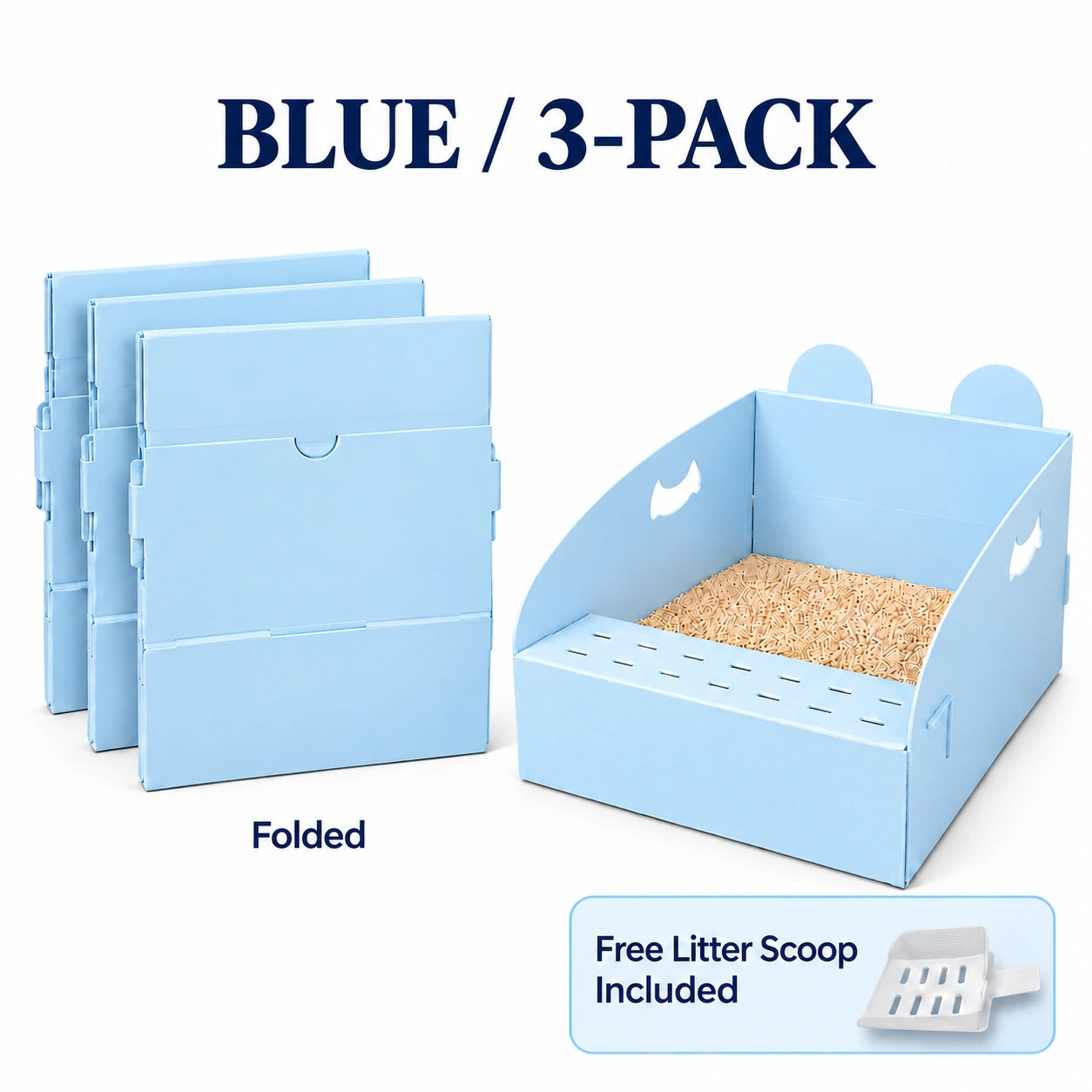 Foldable Disposable Cat Litter Boxes – Easy Cleanup & Travel
