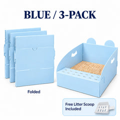 Foldable Disposable Cat Litter Boxes – Easy Cleanup & Travel