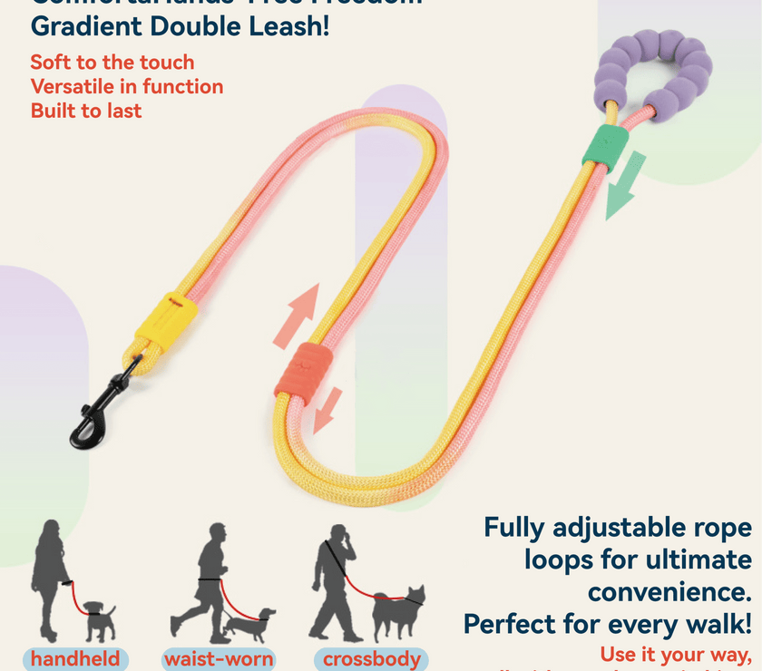 Dual - Stage Anti - Pull Foam Multi - Functional Dog Leash  - The Ultimate Hands - Free Walking Solution - 4FurBaby