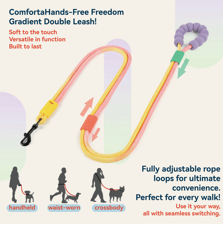 Dual - Stage Anti - Pull Foam Multi - Functional Dog Leash  - The Ultimate Hands - Free Walking Solution - 4FurBaby