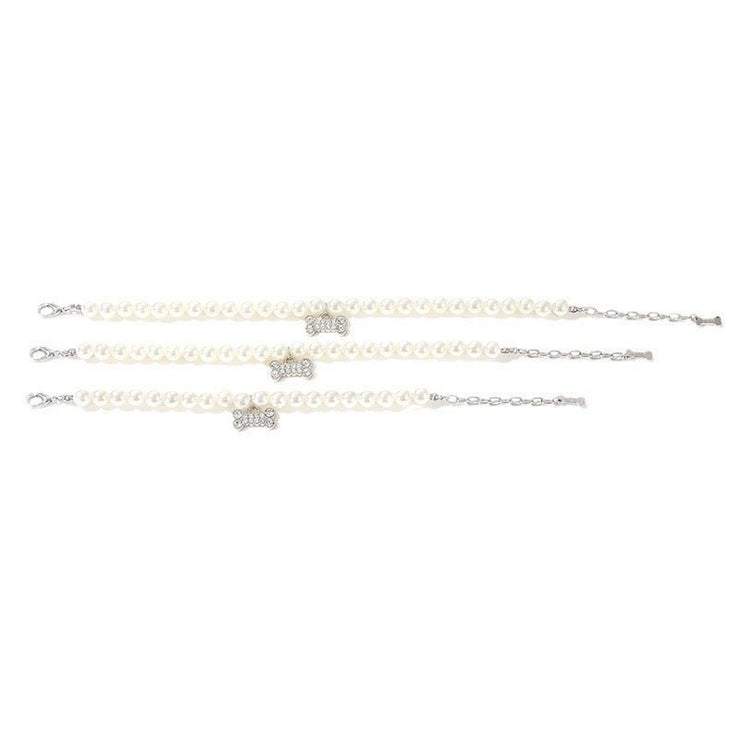 Elegant Pet Pearl Collar Set - Pet Necklace Series (4 Elegant Designs) - Available in Three Sizes (S, M, L) - 4FurBaby