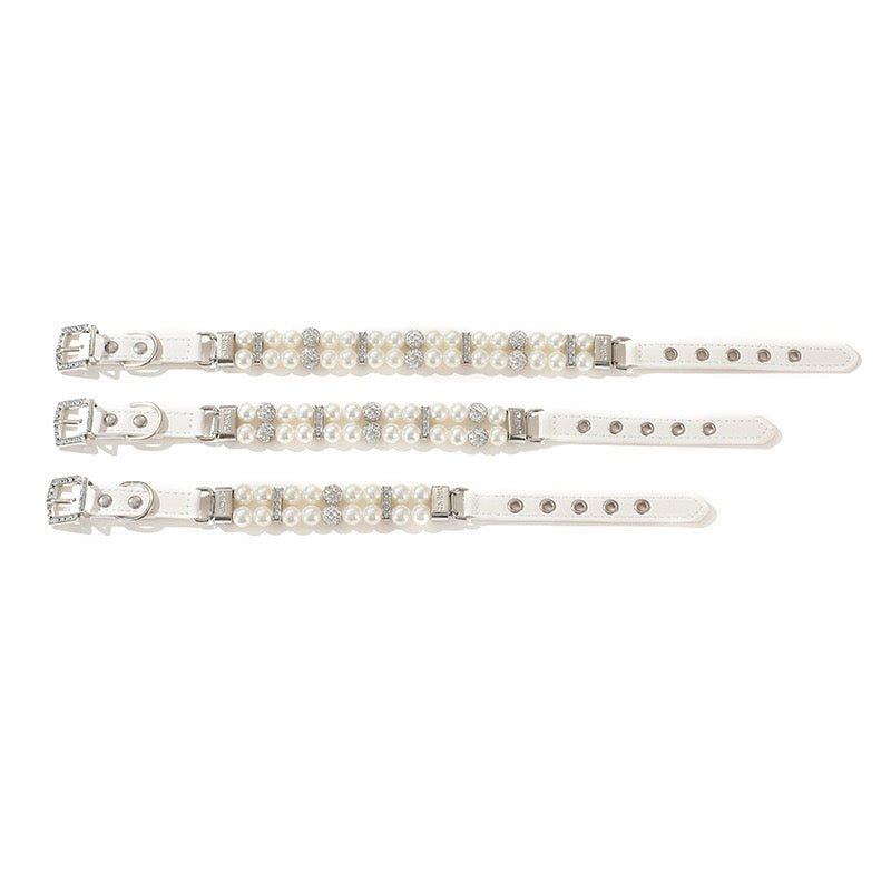 Elegant Pet Pearl Collar Set - Pet Necklace Series (4 Elegant Designs) - Available in Three Sizes (S, M, L) - 4FurBaby