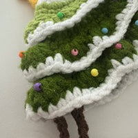 Handcrafted Crochet Christmas Tree Pet Hat  - Knitted Santa Hat for Cats and Dogs - 4FurBaby
